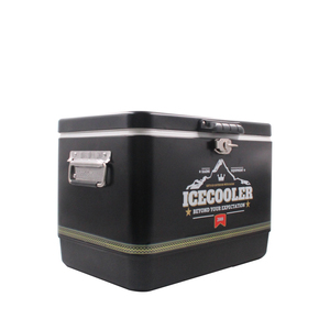 Popular portable and durable ice chest stainless steel metal 51 liter hard cooler box set cooler container