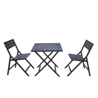 Chaises et tables pliantes en alliage d'aluminium modernes pour l'extérieur et l'hôtellerie, imperméables et résistantes au soleil