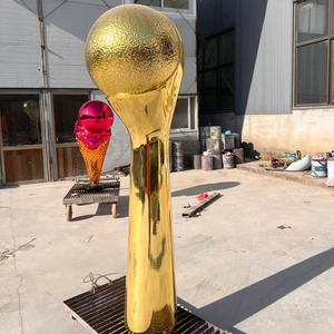 Cuchara <span class=keywords><strong>Gigante</strong></span> para Helado, Artículo Decorativo para Exteriores, Tiendas de Catering a Gran Escala, Modelo de Escultura de Cuchara de Plástico Reforzado con Fibra de Vidrio - Product Image 2