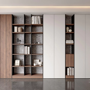 Gabinete de <span class=keywords><strong>libros</strong></span> de madera moderno <span class=keywords><strong>con</strong></span> diseño de puerta oculta <span class=keywords><strong>para</strong></span> el hogar, oficina, biblioteca, almacenamiento de <span class=keywords><strong>libros</strong></span>, <span class=keywords><strong>muebles</strong></span> de sala de estar, aplicación de dormitorio - Product Image 1