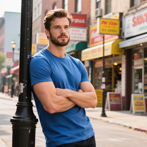 Camiseta de Cuello Redondo 100% Algodón de Alta Calidad OEM con Logotipo Personalizado de su Marca, Camiseta Lisa para Hombre, Camisetas Casuales para Hombre - Product Image 1