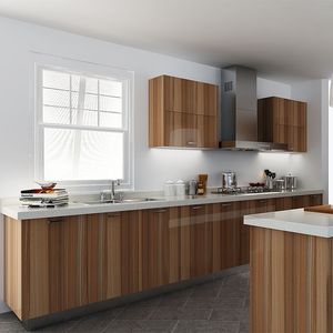Cina Foshan Moderno <span class=keywords><strong>A</strong></span> Buon Mercato Melamina Mobili Da <span class=keywords><strong>Cucina</strong></span> Piccola <span class=keywords><strong>Cucina</strong></span> In Legno - Product Image 2