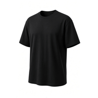 T-shirt en jersey de coton à manches courtes et col rond pour homme, couleur unie, coupe classique, décontracté, respirant, 230g, tricoté de haute qualité, personnalisable sur le devant