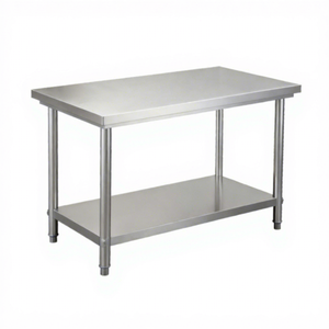 Plan de travail commercial à double niveau en acier inoxydable 304 de qualité alimentaire pour la restauration avec étagère inférieure - Product Image 4