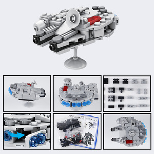 Bloques de Construcción MOC Space Wars Mini <span class=keywords><strong>Millennium</strong></span> <span class=keywords><strong>Falcon</strong></span>, 104 Piezas, Modelo de Ladrillos de Construcción, Juego de Bloques de Construcción de Guerra Interestelar de Ciencia Ficción para Niños - Product Image 4