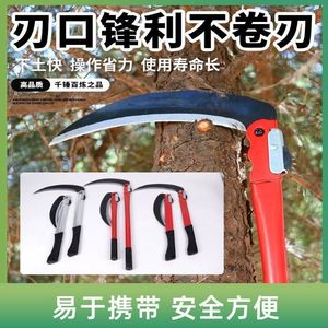 Outdoor Folding <b>Sickle</b> Black Oxide Steel Agricultural Harvesting <b>Tool</b> Plastic Handle Weeding Grass Cutter Rice Cutting - Product Image 5