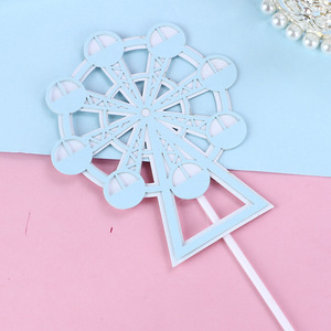 Décoration de gâteau, costume du <span class=keywords><strong>Petit</strong></span> <span class=keywords><strong>Prince</strong></span>, château, moulin à vent, couronne jaune, décoration de gâteau, dessin animé mignon, décoration de gâteau en papier à chevaucher - Product Image 3