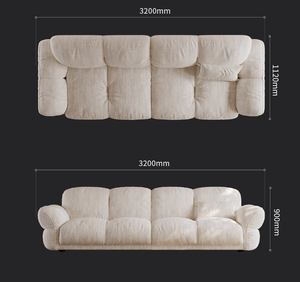 Juego de Sofás Seccionales Cuadrados Modernos, <span class=keywords><strong>Directo</strong></span> de Fábrica, Tela Lavable Extraíble, Patas de Madera con Altura Ajustable, Relleno de Esponja, para Sala de Estar - Product Image 4