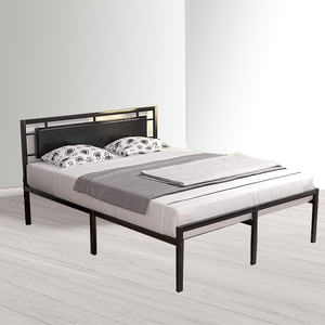 Lit pliant en acier <span class=keywords><strong>à</strong></span> <span class=keywords><strong>lattes</strong></span>, tailles simple, double, queen et king, cadre de lit plateforme métallique pliable, économique - Product Image 2