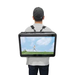 27 Inch Vertical Advertising Media Player 4G Wifi Portable Walking LCD Touch Screen Digital Backpack Billboard