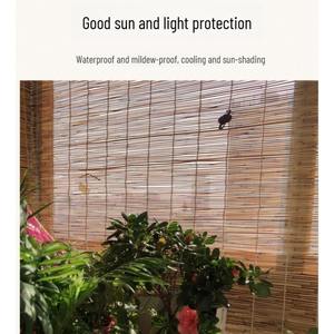 Rideau en roseau sur mesure, décoration de rideau en herbe, pare-soleil, <span class=keywords><strong>balcon</strong></span> extérieur, rideau en roseau du sol au plafond - Product Image 3