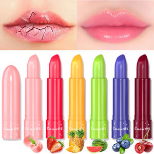 Bálsamos Labiales con Color de Melocotón, Fresa, Sandía, Arándano y Piña, Juego de Lápices Labiales que Cambian de Color, Tinte Labial, Queen - Product Image 3