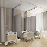 Tissu médical personnalisé tissé, antibactérien, antistatique, ignifuge, pour rideaux de cabine d'hôpital, draps de lit médical et blouses chirurgicales