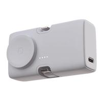Nouvelle Batterie Externe Ultra Compacte Mini 3-en-1 Haute Capacité 5000mAh avec LED, Station de Charge Sans Fil 20W, Support d'Affichage Portable Extérieur en PVC