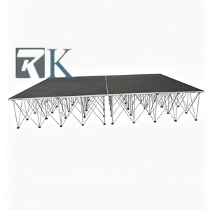 Plateforme en contreplaqué avec support en aluminium, scène mobile en aluminium pour mariage, spectacle, exposition, événements musicaux - Product Image 1