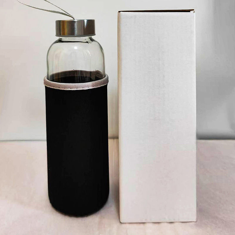 Verre C7 + couvercle en acier inoxydable + manchon en tissu + étui