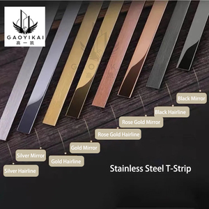 <span class=keywords><strong>Profilé</strong></span> d'angle décoratif en acier inoxydable, profil en T en métal, garniture de bordure de <span class=keywords><strong>carrelage</strong></span>, accessoires pour <span class=keywords><strong>carrelage</strong></span> et meubles - Product Image 3