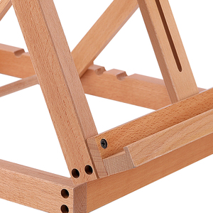 Huixishi - Caballete de Arte de Madera de Pino y Haya Duradero, Color Marrón Claro, Portátil, Ajustable, para Estudio, 27x81cm, con Logotipo Personalizado - Product Image 3