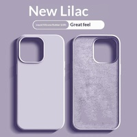 Coque de téléphone en silicone liquide, protection intégrale antichoc pour 17 Pro Max pour 16, anti-traces de doigts, couleur unie mate