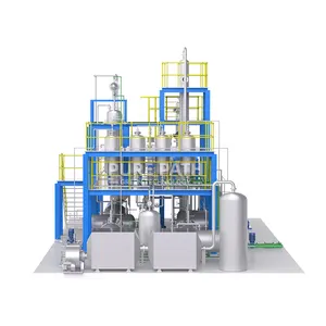 Lubricant oil refinery plant with distillation tower batch machine