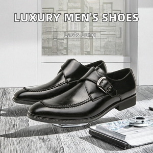 Zapatos de Vestir para Hombre de Alta Calidad, Estilo Oxford de Lujo, Zapatos Formales para Novio, de Cuero PU, Punta Cerrada, Diseño Sólido, para Verano e Invierno - Product Image 2