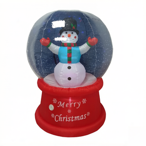 Globo de Nieve Inflable Navideño de 6 Pies con Muñeco de Nieve, Luces LED y Música, Decoración Navideña para Jardín Exterior - Product Image 4