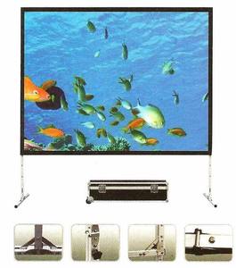 Écran de projection et support, JWSIT Écran de cinéma extérieur de 135 pouces - Écran de projection extérieur en PVC à 3 couches amélioré 16:9 - Product Image 3