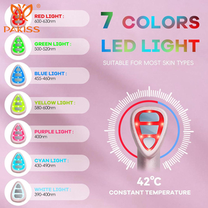 PAKISS แท่งนวดรอบดวงตา 7 สี พร้อม EMS ไมโครเคอร์เรนท์ ระบบสั่นสะเทือนความถี่สูง ประคบร้อน 42 องศาเซลเซียส ชาร์จผ่าน USB วัสดุ ABS สแตนเลส - Product Image 2