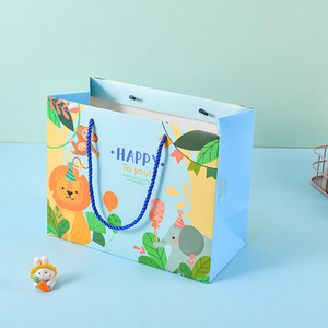 Bolsas de Papel Impresas con Dibujos Animados Creativos Personalizadas, Bolsa de Papel para Regalo de <span class=keywords><strong>Cumpleaños</strong></span> del Día del Niño para Niños y Niñas, Baby Shower, Fiesta de <span class=keywords><strong>Cumpleaños</strong></span> - Product Image 3