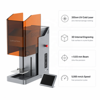 Máquina de Marcado Láser Frío UV de 5W 355nm con Pantalla OLED de Escritorio para Grabar Mármol, Azulejos, Botellas de Silicona para Pequeñas Empresas