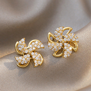Orecchini a Perno a Forma di Girandola per Donne, Accessori Minimalisti alla Moda per Uso Quotidiano - Product Image 2