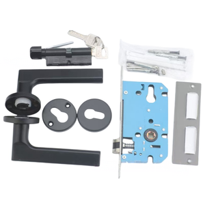 Heavy Duty Aluminum Alloy <strong>Door</strong> Lever Lock Set Luxury Modern <strong>Door</strong> Handles With Privacy Turn Button <strong>Knob</strong> for <strong>Bedroom</strong> &amp;Bathroom - Product Image 5