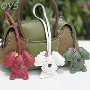 Llavero de Piel Sintética QYS con Diseño de Caniche, Colgante de Perro Rosa de Dibujos Animados para Bolso, Anillo para Llaves de Perro Teddy, Adorno para Bolso - Product Image 2