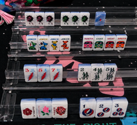 Jeu de Mahjong sur mesure Grateful Dead - Kit de tuiles de Mahjong de voyage - COSMIC WHITE PEARL - Acrylique gravé de luxe - 160 tuiles américaines