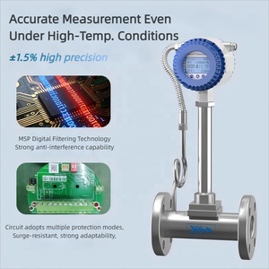 涡街流量计不锈钢防爆工业法兰连接4-20mA RS485 DN15-DN300适用于水液体石油气体 - Product Image 3