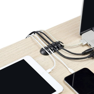 <span class=keywords><strong>1</strong></span> đến <span class=keywords><strong>2</strong></span> lỗ <span class=keywords><strong>3</strong></span> Lỗ Đen Cáp USB chủ silicon Clip cáp nhựa quản lý và tổ chức với bảng keo gọn gàng - Product Image 5
