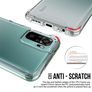 Barato espacio transparente anti-caída de TPU suave y plástico duro cubierta posterior de la caja del teléfono móvil para REDMI NOTE10/5G/P0COM3PRO/5G - Product Image 5