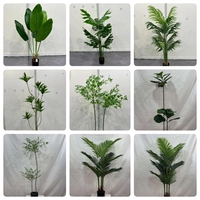 Vente en gros de plantes artificielles en plastique pour jardin ornemental tropical : bananier et oiseau de paradis