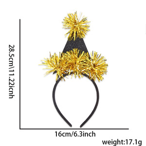 2026 nouvel an décoration bandeau noir or chapeau nouvel an thème fête atmosphère Photo accessoires cadeau boîte lettre couleur nouveauté - Product Image 6