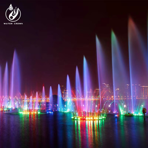 Nước Vương Miện Hiện Đại Ngoài Trời Trang Trí Lớn Dự Án Hiển thị Âm Nhạc Nhảy Múa Đài Phun Nước Với Đèn - Product Image 1