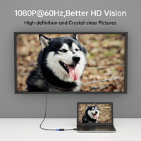 2024 nouveau Design 1080P 60Hz adaptateur HDMI vers VGA, MT-VIKI 23cm Logo personnalisé câble convertisseur HDMI vers VGA