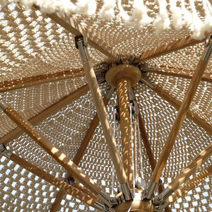 Accesorios para paraguas, borlas de ganchillo, macramé, sombrilla de playa hecha a mano, dosel de hilo beige para paraguas, novedad - Product Image 2