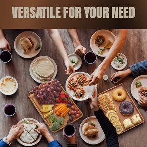 Hình chữ nhật Keo Gỗ phục vụ khay gỗ tự nhiên Platter cho Đảng, charcuterie, pho mát & đồ ăn nhẹ, cà phê trang trí khay - Product Image 6