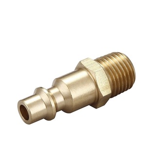 Brass Quick Connector 1/4 Npt Male <b>Thread</b> Pneumatic <b>Tool</b> Accessory - Product Image 1