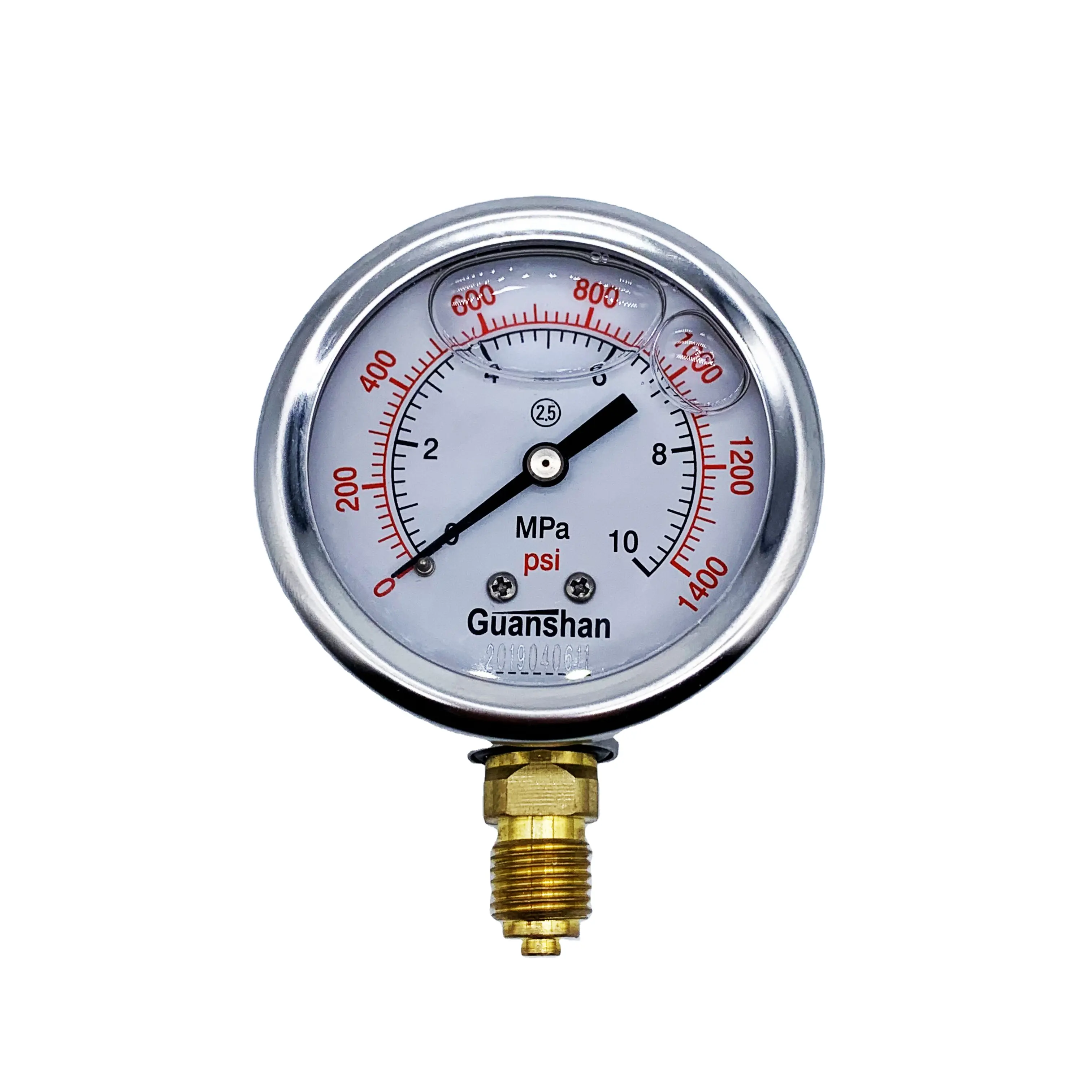 Oil filling pressure gauge mechanics bourdon tube pressure gauge 63mm