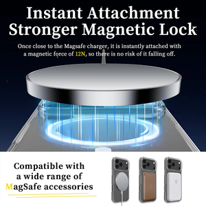 Ốp điện thoại <span class=keywords><strong>iPhone</strong></span> 17 Pro trong suốt từ tính, chất liệu TPU, chống sốc, dành cho <span class=keywords><strong>iPhone</strong></span> 11 12 13 14 15 16 17 Pro Max - Product Image 2