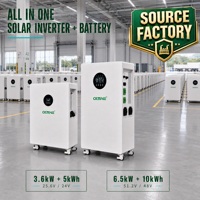 Offre Spéciale – Système de Stockage d'Énergie Domestique Hybride Hors Réseau 6,5 kW 10 kWh avec Onduleur Solaire et Batterie Lithium LiFePO4 48V/51,2V avec BMS