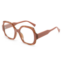 Lunettes Twooo T1606, nouvelles lunettes carrées à fleurs, personnalisées, minimalistes, octogonales, rectangulaires, anti-lumière bleue