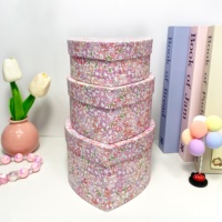 Vente flash - Boîtes cadeaux en forme de cœur à fleurs - Boîtes en papier rose en vrac pour la Saint-Valentin et les mariages