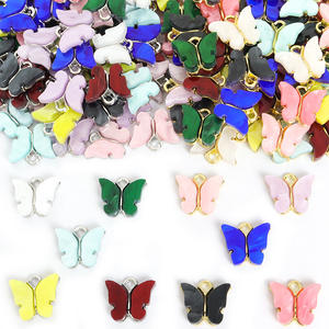DZ019 dijes de mariposa colgantes de mariposa acrílicos Kit de dijes de mariposa coloridos para fabricación de joyas y pendientes y pulseras - Product Image 2